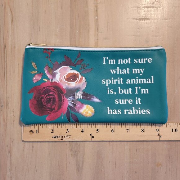 Funny Cosmetic‎ Bag Ever Ellis My Spirit Animal Has Rabies NWOT - Picture 5 of 6